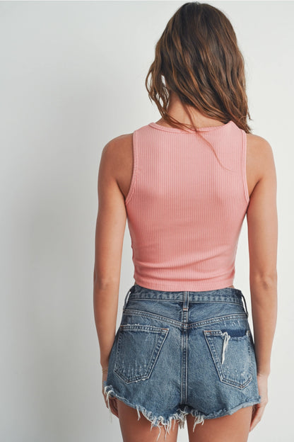 Solid Crop Tank Top