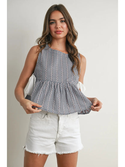 Sky Meadow Peplum Top