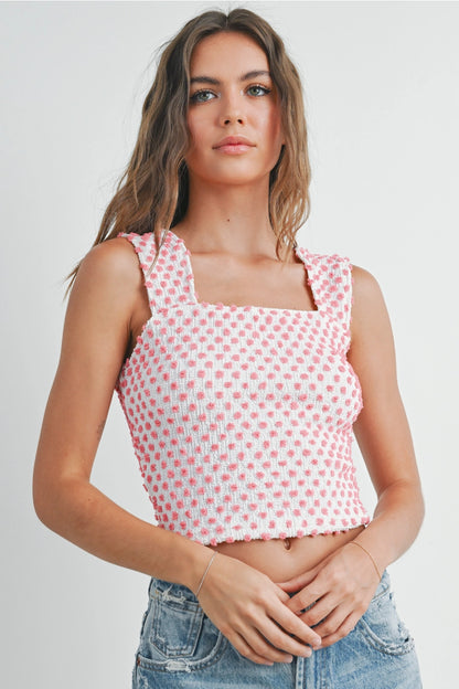 Patterned Sleeveless Stretchable Tank Top