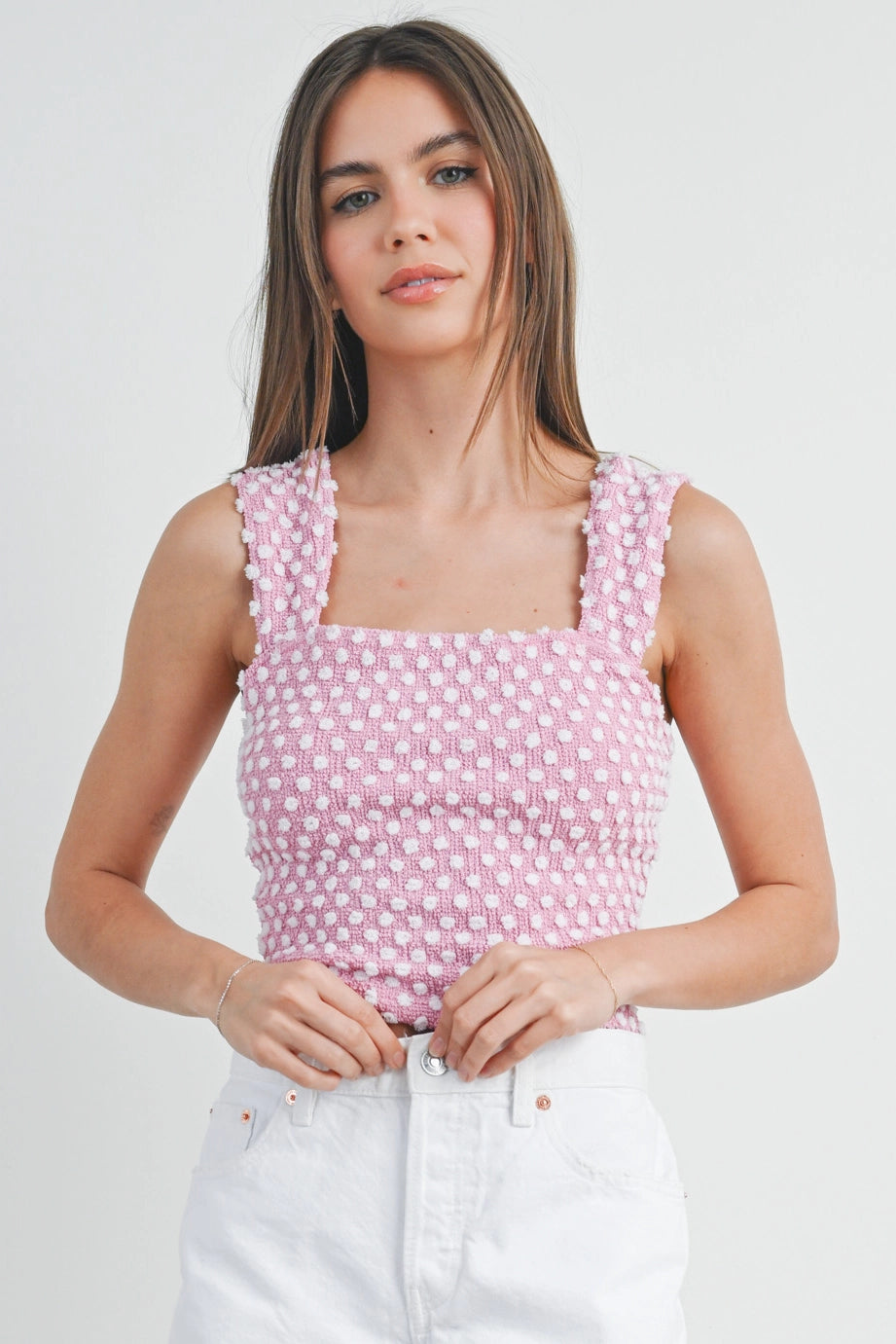 Patterned Sleeveless Stretchable Tank Top