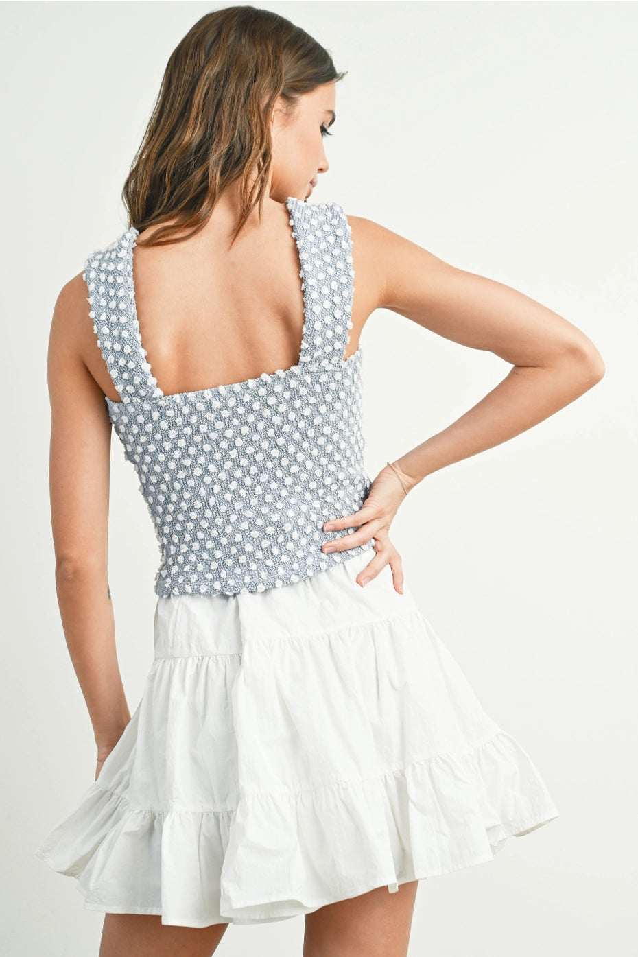 Patterned Sleeveless Stretchable Tank Top