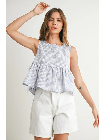 Sky Meadow Peplum Top