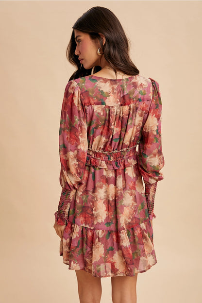 Floral Ruffled Mini Dress