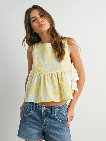 Sky Meadow Peplum Top