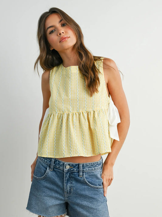 Sky Meadow Peplum Top