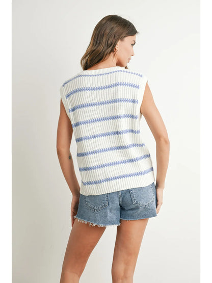 Knitted Sleeveless Sweater Top