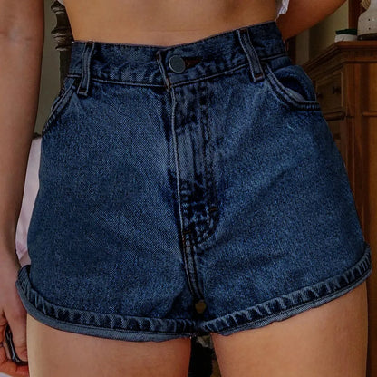 Women's Flower Print Summer Denim Shorts