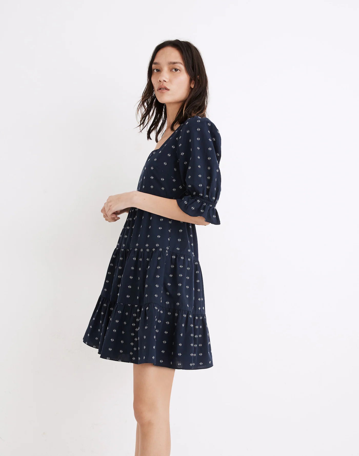 Women Short Dress Dot Pattern - 1pc