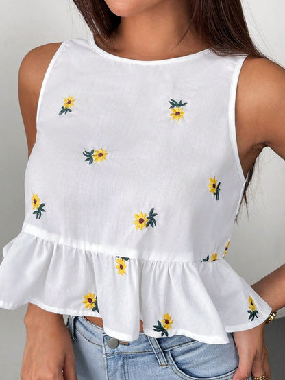 sleeveless crop top