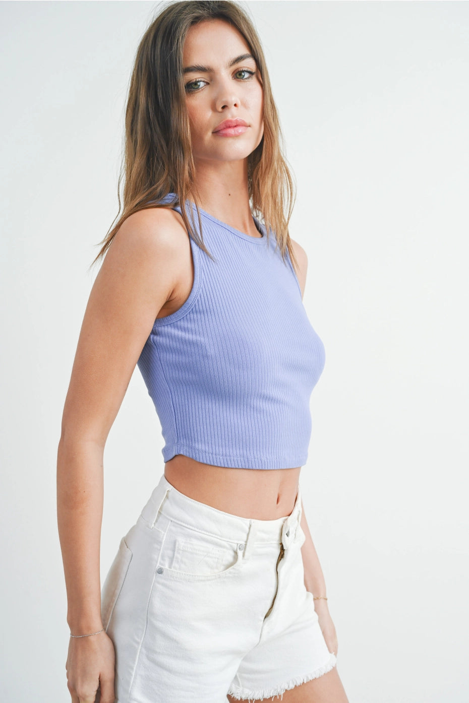 Solid Crop Tank Top