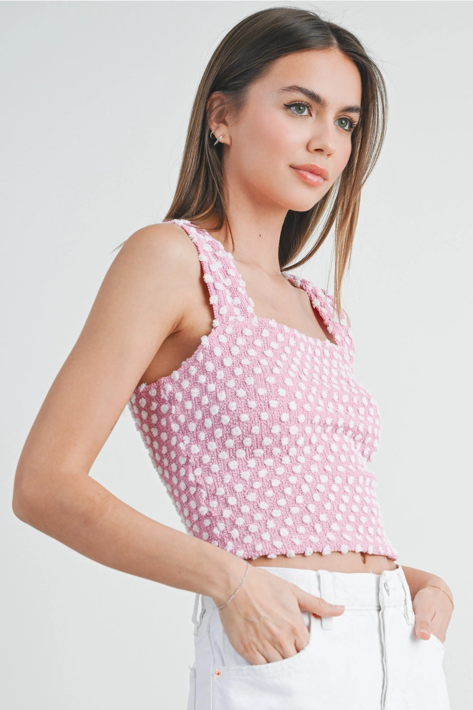Patterned Sleeveless Stretchable Tank Top